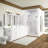 73 Inch Cultured Marble Vanity Top Two Sinks with Backsplash, White-86627097