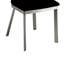 Microfibre et chaises d'appoint en métal (2 pièces), noir + argent, siège rembourré à dossier ovale pour salle à manger de 2 chaises, argent / noir, siège confortable,