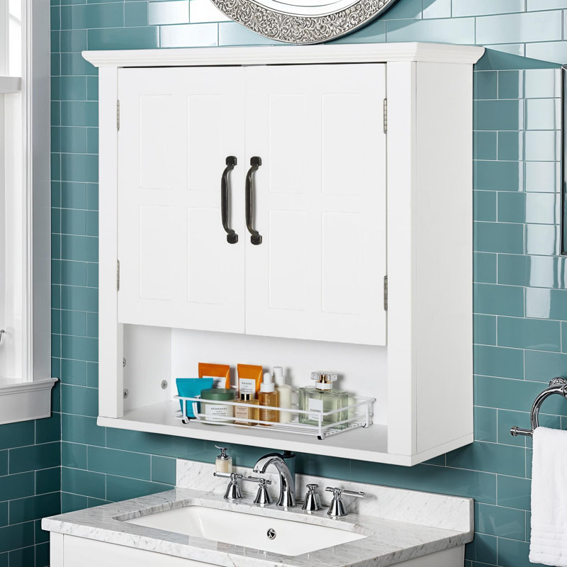 Wall-Mounted Bathroom Medicine Cabinet, 3-Level Adjustable Shelves