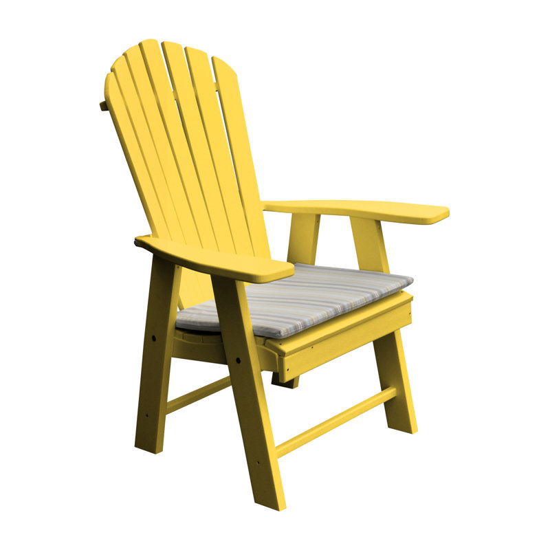 Chaise Adirondack verticale en plastique Stalham, Jaune citron