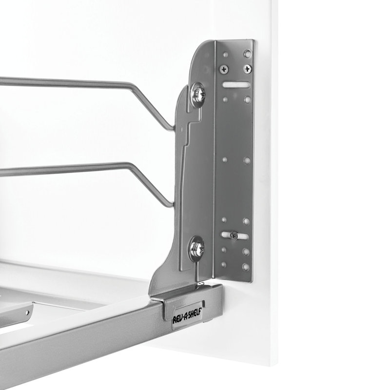 Poubelle de cuisine rétractable Rev-A-Shelf avec fermeture en douceur, Blanc