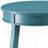 Teal Round Side Table with Bottom Shelf and Cabriole Legs-552161786