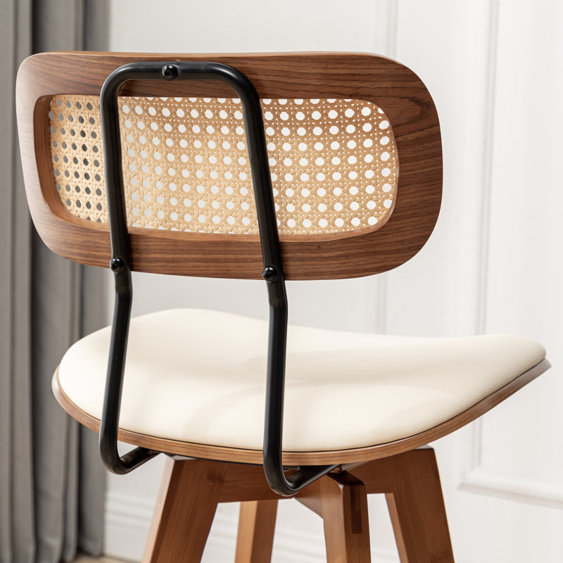 Tabouret de comptoir pivotant 4 pièces Sirine, Beige