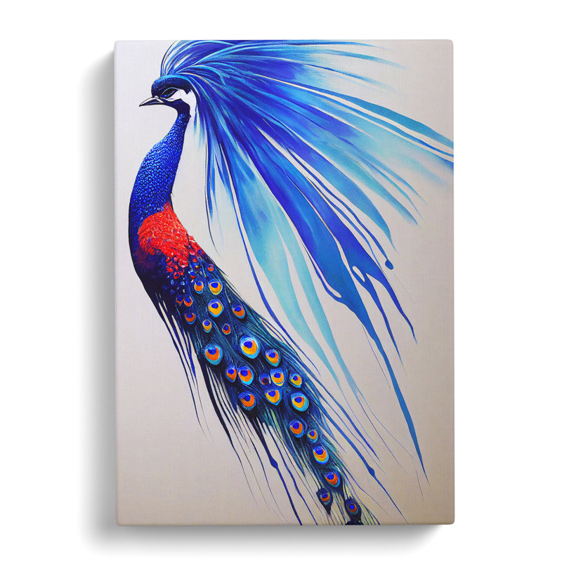 XC1022-3900X Sensational Peacock - Wrapped Canvas Print, 50cm H x 35cm W x 3cm D