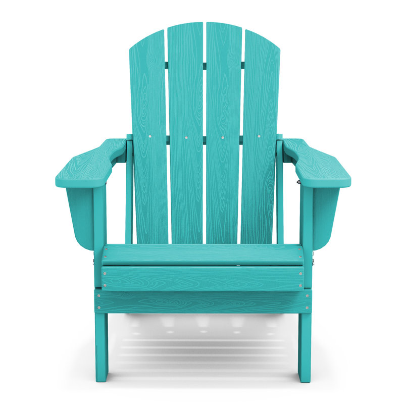 Clitheroe Foldable HDPE Adirondack Chair, Tiffany