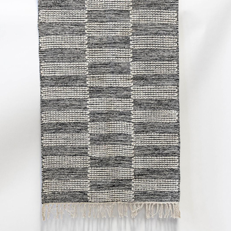 Tapis en coton avec pampilles, Rectangulaire 3 pi x 5 pi