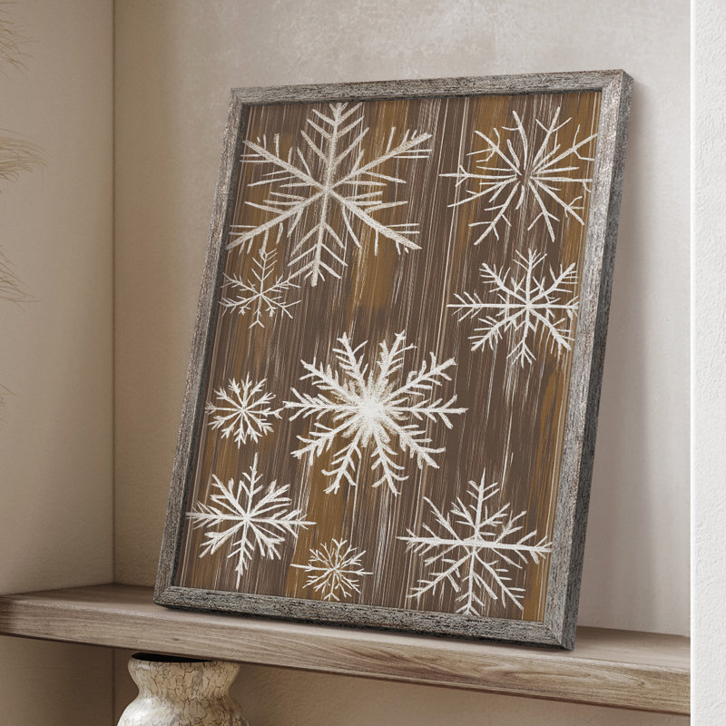 «Christmas Holiday Art», reproduction encadrée en bois massif, H 15 po x l 12 po