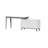 Modern L-Shaped 2-Tone Rotating Wooden Home Office Desk