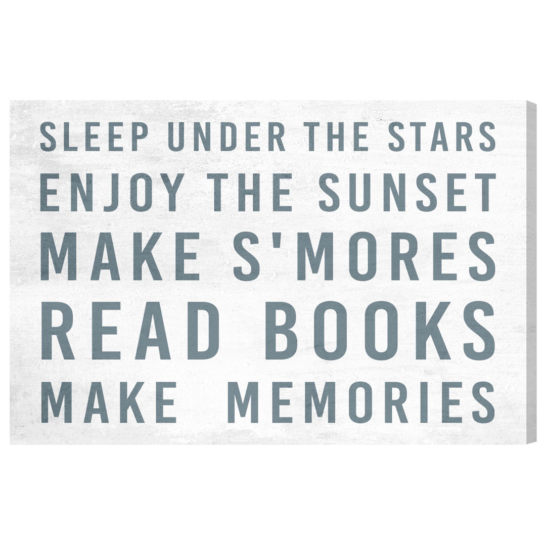 Make Memories Textual Art on Wrapped Canvas