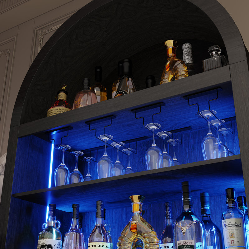 89.9cm Bar Cabinet, Black