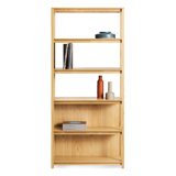 Open Plan Solid Wood Etagere Bookcase