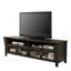 Meuble télé avec base double et deux tablettes ouvertes-317440548