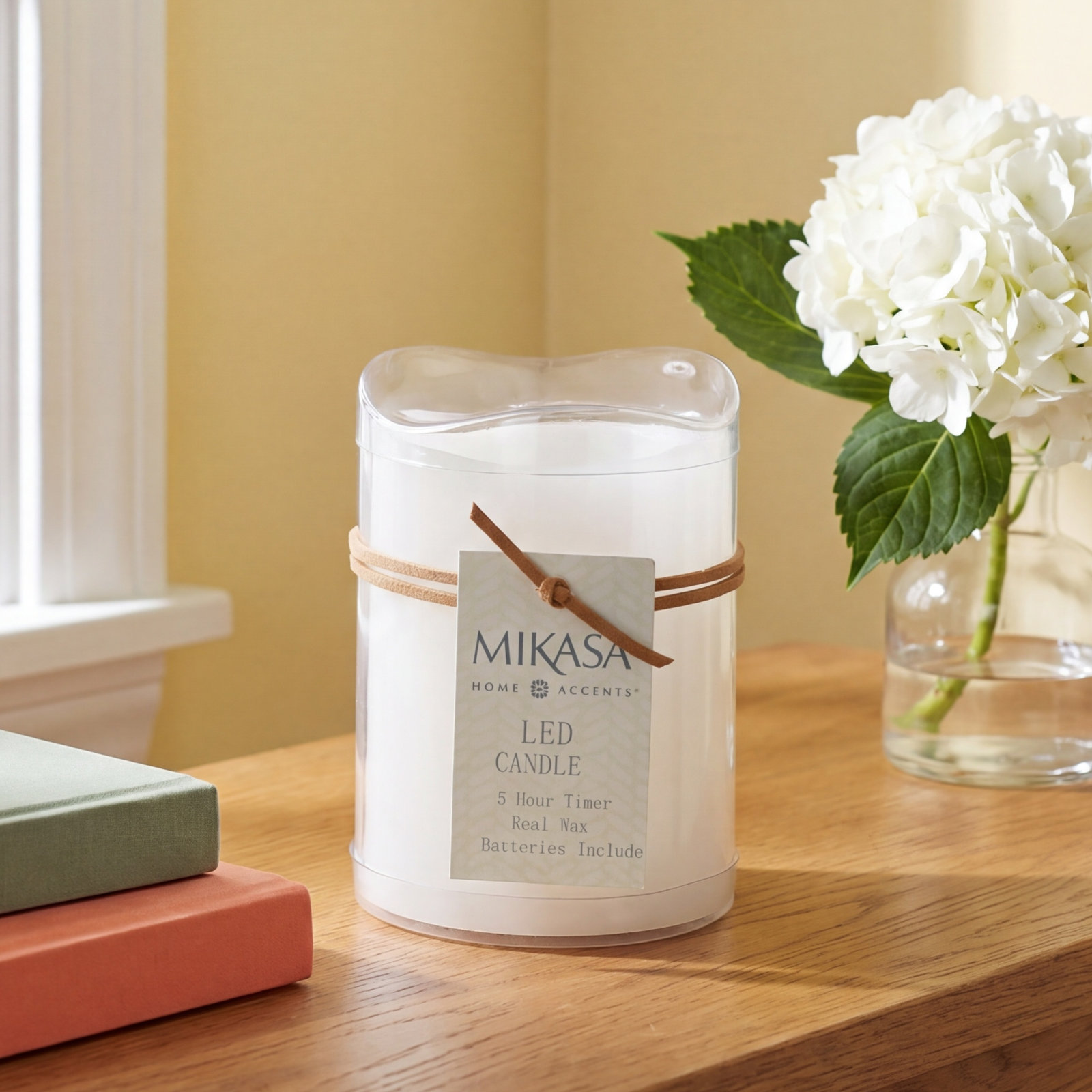 Wavy Top LED Flameless Pillar Candle