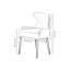 Ricky 6 Person Dining set - a Rectangular Wooden Dining Table with Metal Legs and a Set of 6 Quilted Velvet Dining Chairs for Dining Room - Modern Dining Table Set-651752933-651752929