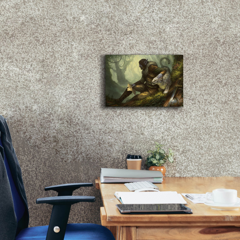 Toile épique «Bjorn and Huntress» par Fesbra, 18 po x 12 po, H 12 po x l 18 po