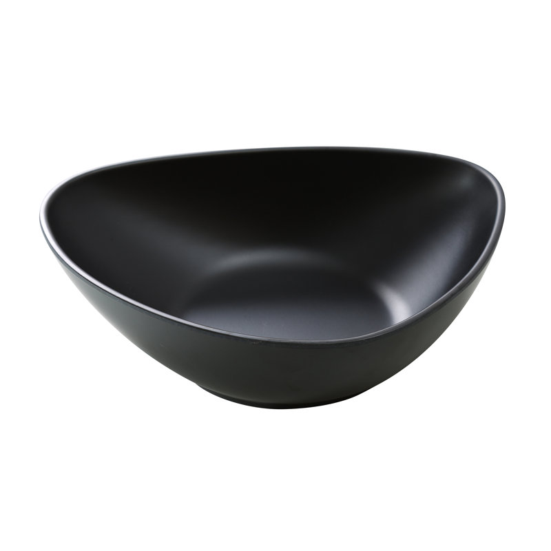 Moderne 42 oz. Deep Triangle Soup Bowl, Black