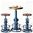 Jermeshia 2 - Person Pine Pedestal Dining Set-1888808933-1888808930