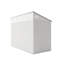 Remise de rangement en métal blanc 4 * 8Ft avec porte latérale à charnière simple, bonne ventilation, pour les dortoirs des travailleurs