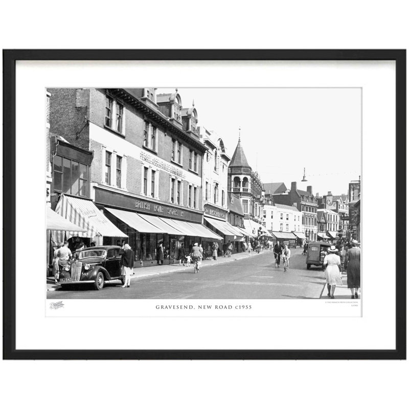 Gravesend, New Road C1955 - Single Picture Frame Print, 28cm H x 36cm W x 2.3cm D
