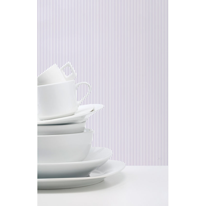 Cantara 10m x 53cm Matt Wallpaper Roll, Lilac/White