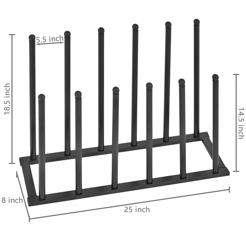 6 Pair Boot Storage, Black