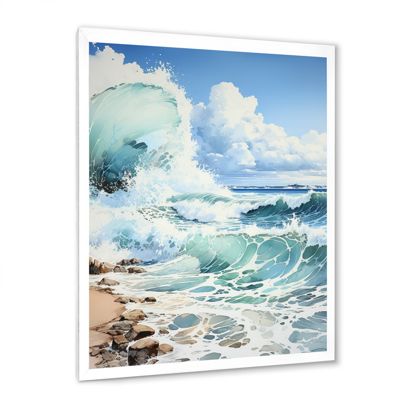 Chert Florida Ocean Serenity sur impression sur toile, H 40 po x l 30 po x P 1,5 po, Cadre photo blanc