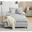 54.75" W Oversized Chaise Lounge Chair,Fluffy Cushioned Sofa Bed,Deep Seat,Corduroy,2 Pillows,Four Gears Can Be Adjusted,Leisure Sleeper Sofa Chair For Living Room-527678495