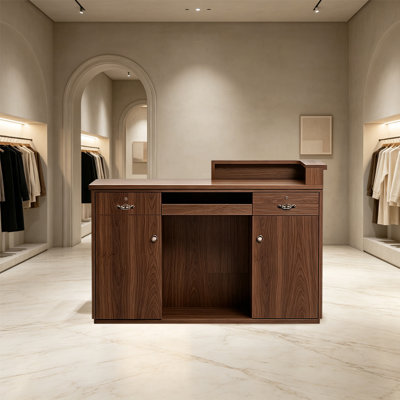Bureau de réception moderne à DEL - réception commerciale pour centre commercial, magasin de détail, hall de bureau et espace de service à la clientèle, aucun assemblage requis