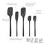 Ensemble de 5 spatules flexibles en silicone - noir-1288428475