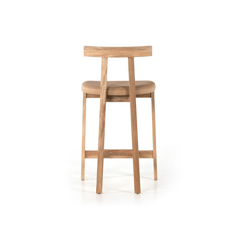 Easah Leather Bar & Counter Stool, Counter Stool (36.50” Seat Height), Natural
