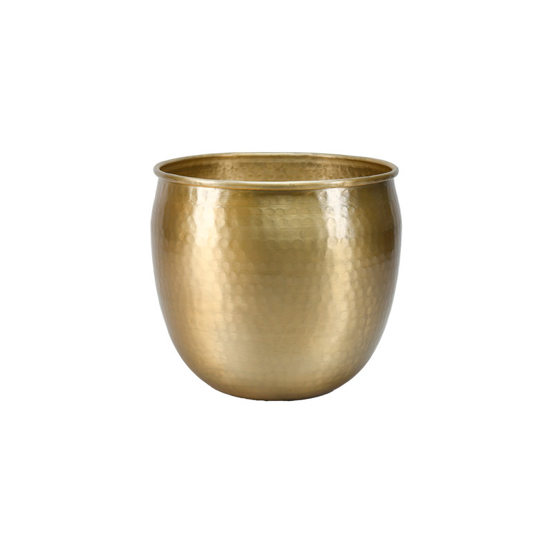 Quanette Metal Pot Planter, 9.75"H x 10.75"W x 10.75"D