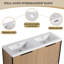 Meuble-lavabo double 60 po avec plateau en résine