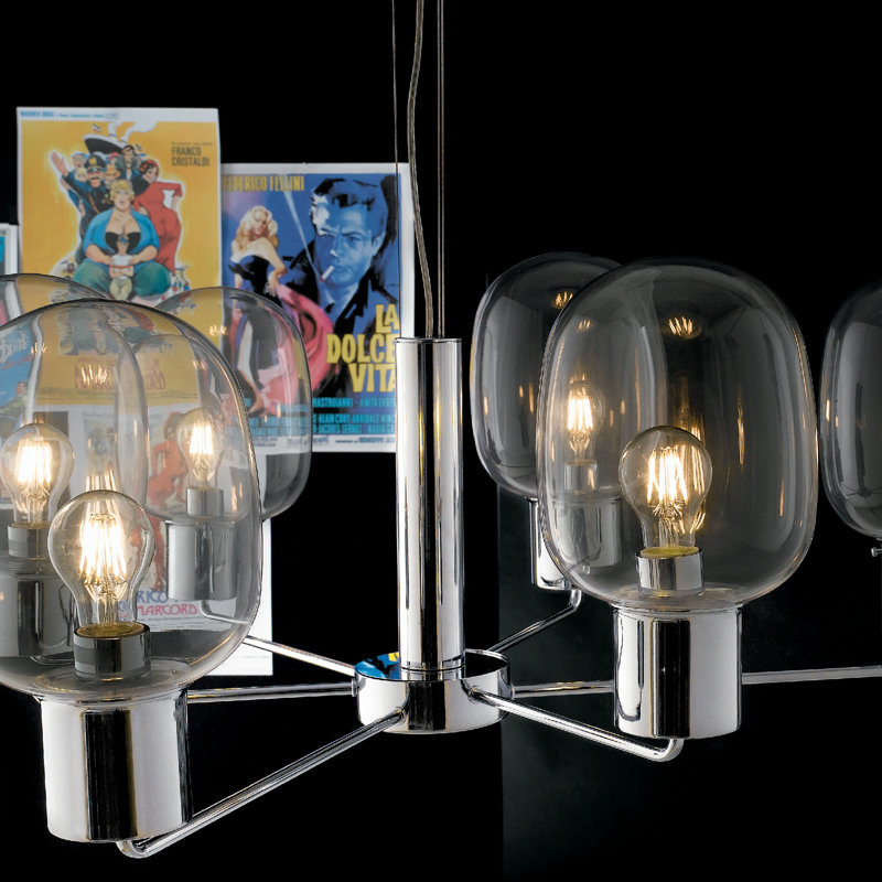 Davy 6 - Light Shaded Chandelier
