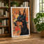 Folk Portrait with Blooms Boho - Wrapped Canvas-831674453-831674449