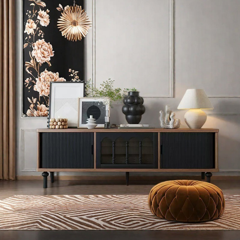 Meuble télé rétro de style américain, 66.14"
