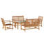 45cm Wide Straight Teak Patio Sectional Set