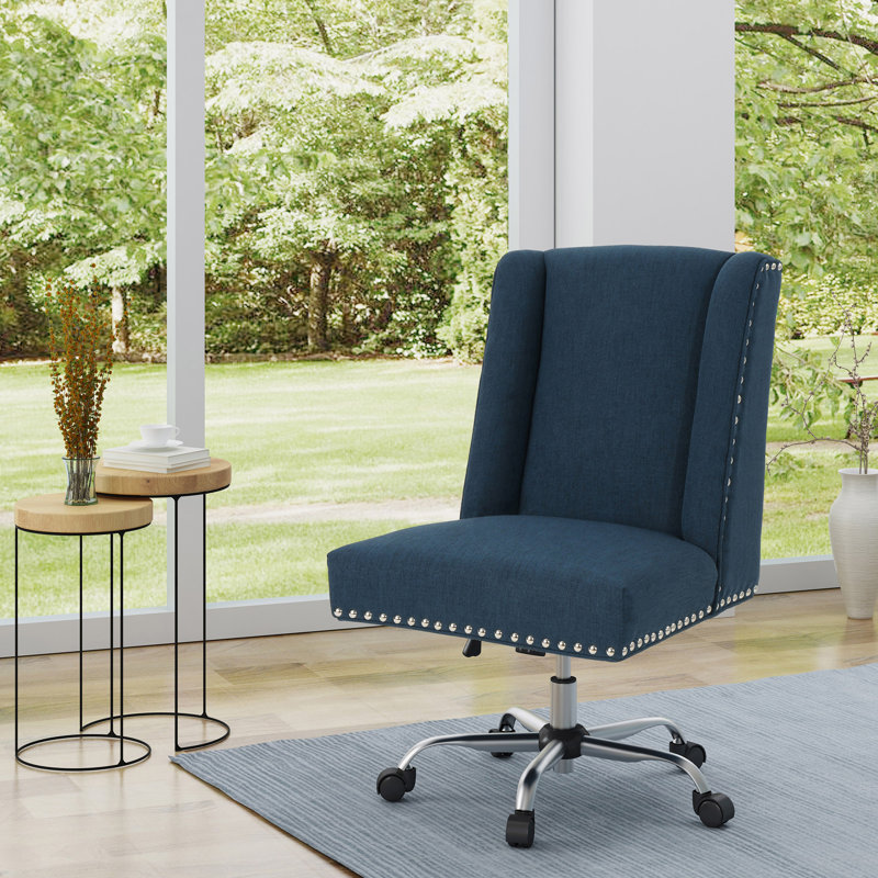 Chaise de travail en polyester Strouse, Marine
