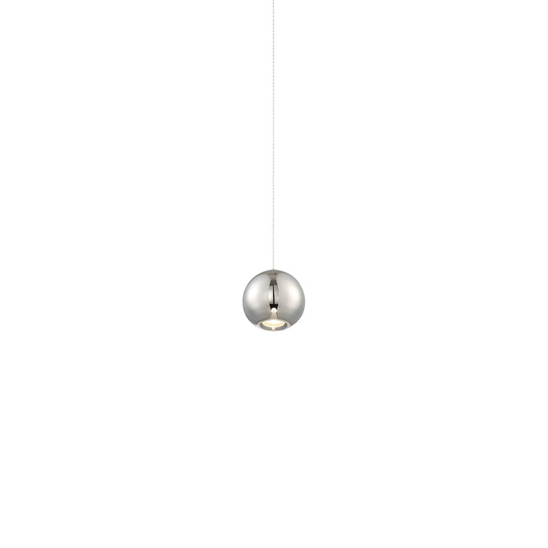 Luminaire suspendu sphère 1 lumière Acid, Nickel poli