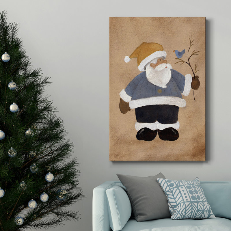 Toile tendue avec châssis Santa Premium Gallery - prête à être accrochée, H 60 po x l 40 po x P 1 po