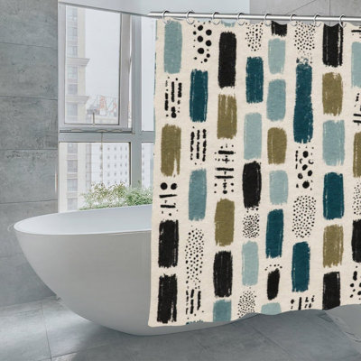 Rideaux de douche Abstract Brushstroke Blocks, l 71 x L 71
