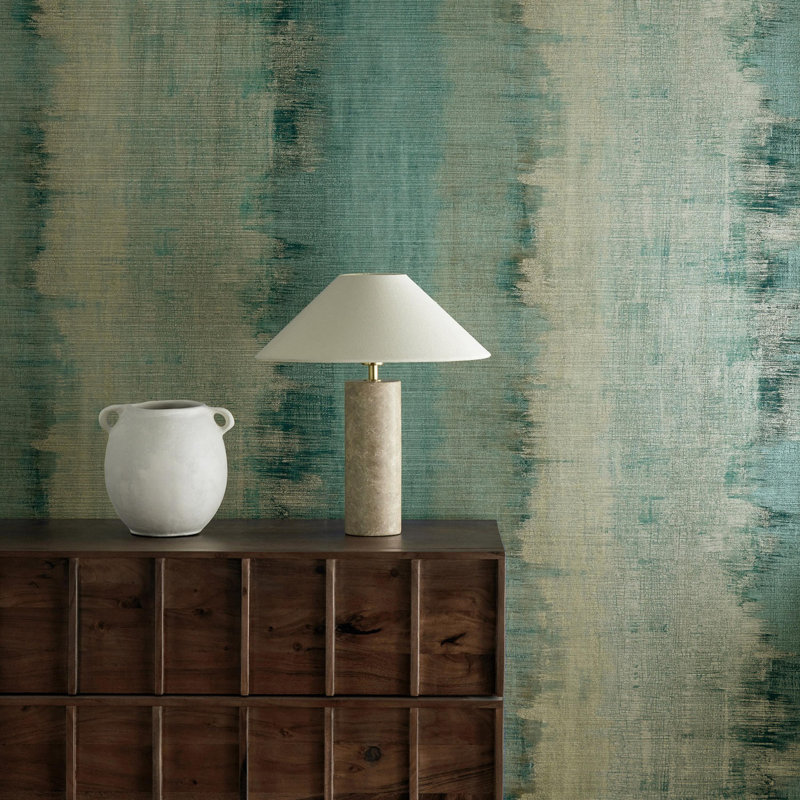 Lustre Wallpaper, Topaz/Argent