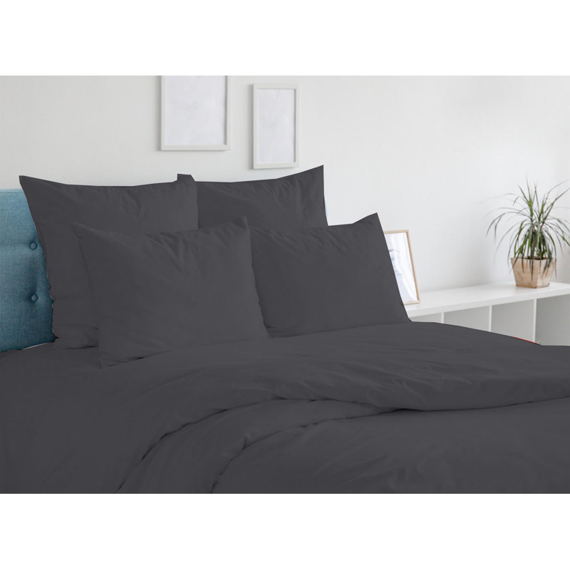Jaree 6-Piece Rayon Hotel Sheet Set, California King, Dark Gray