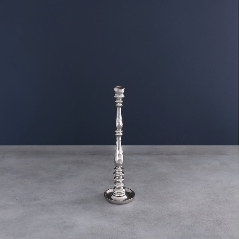 Bougeoir de table en aluminium Soho, H 13,5 po x l 3,5 po x P 3,5 po
