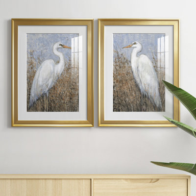 " White Heron I " 2 - Pieces
