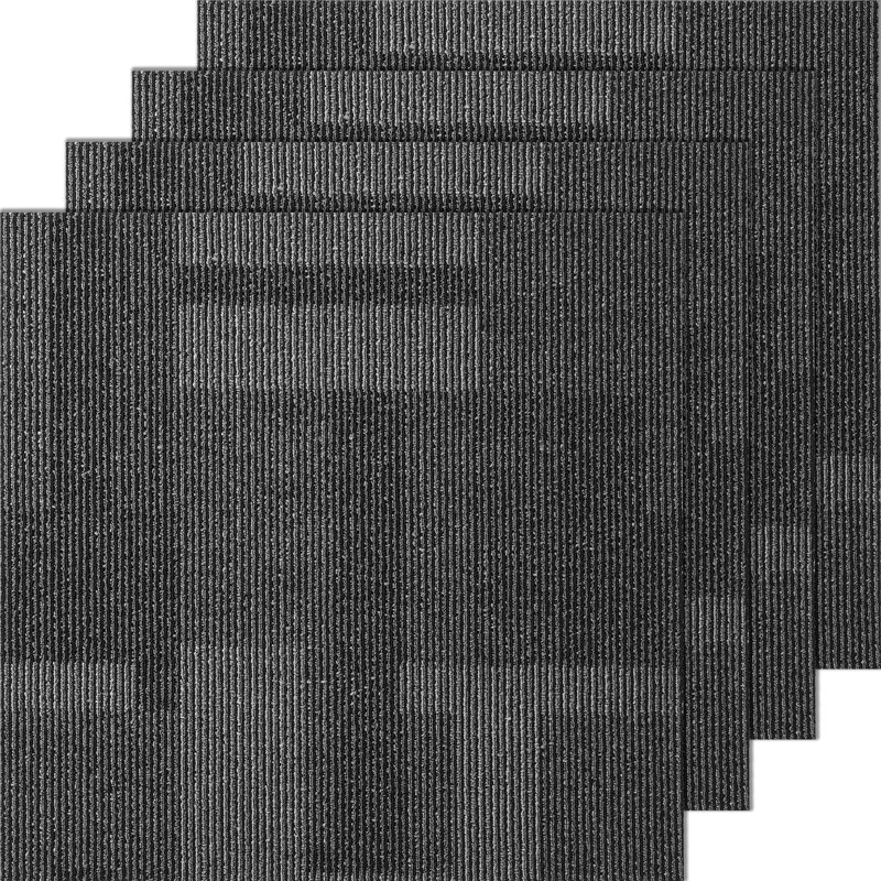 24'' W x 24'' L Level Cut And Loop No Mounting / Installation Required Polyester Carpet Tile, Black