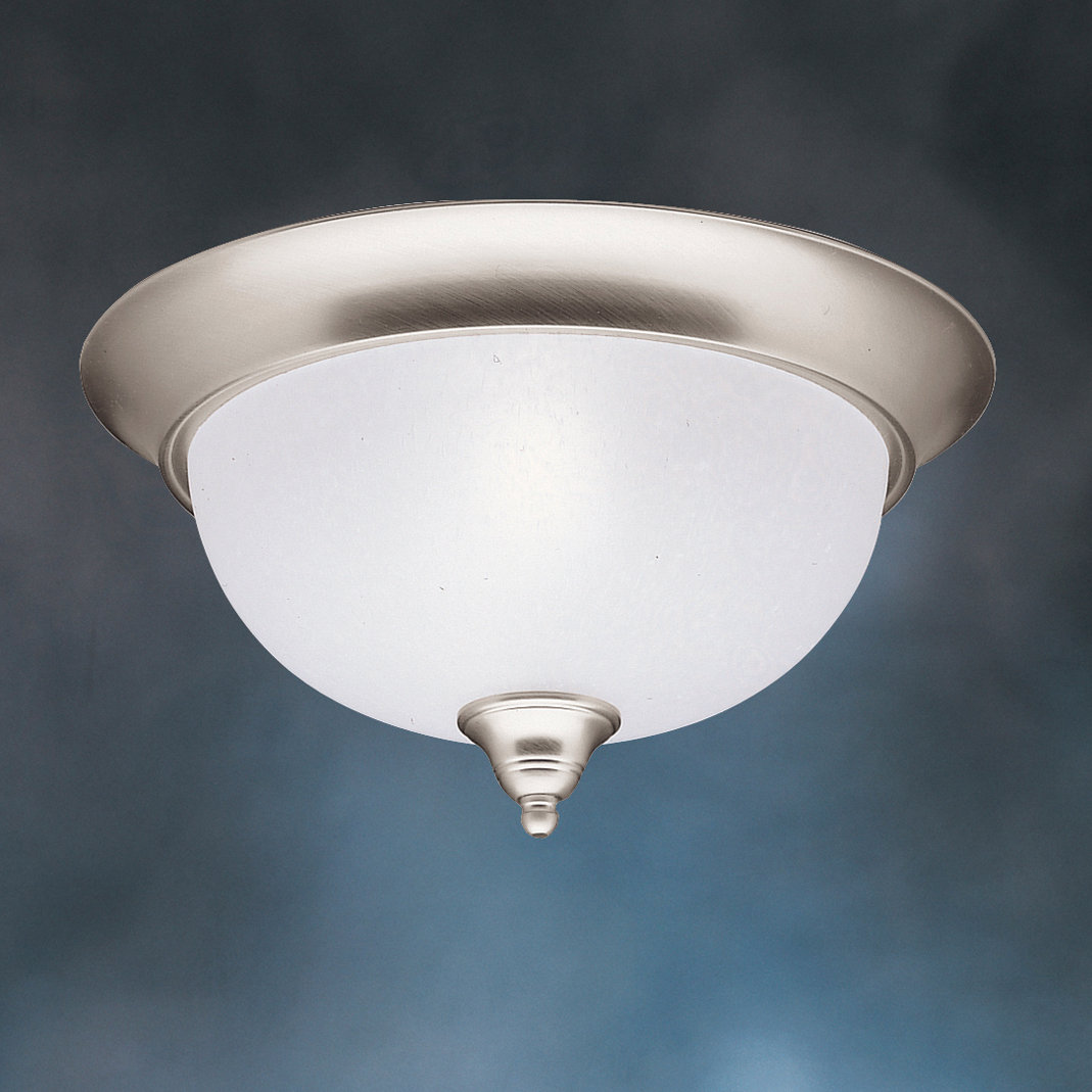 Cayman 2 - Light 13.25" Simple Bowl Flush Mount Alcott Hill® 