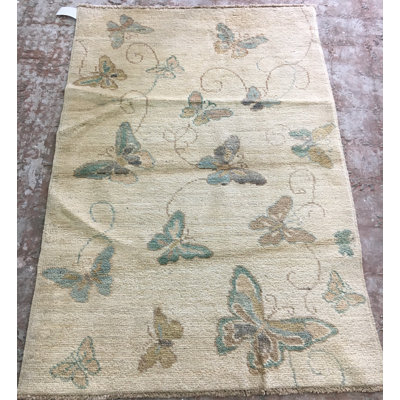 Neutral Butterfly Design 3'2" x 4'10"