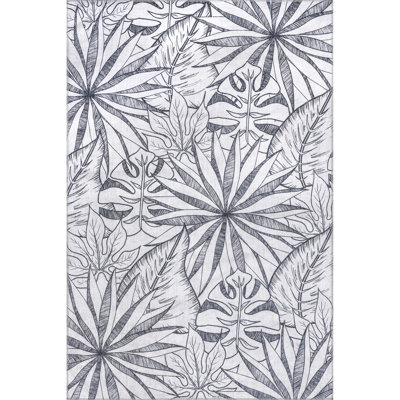 Emilia SpinClean Tropical Machine Washable Reverisble Area Rug