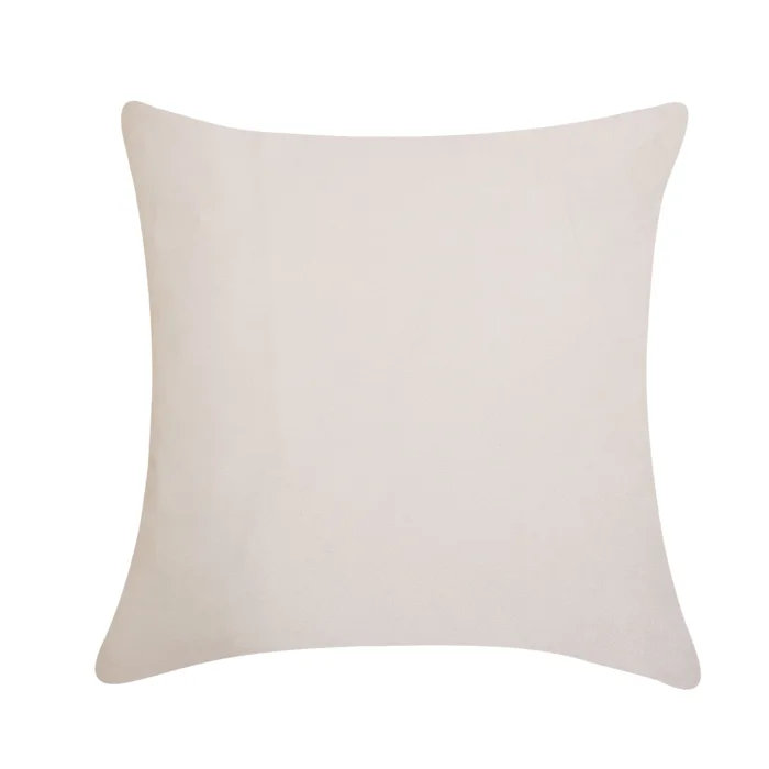 Housse de coussin carré en velours , Blanc