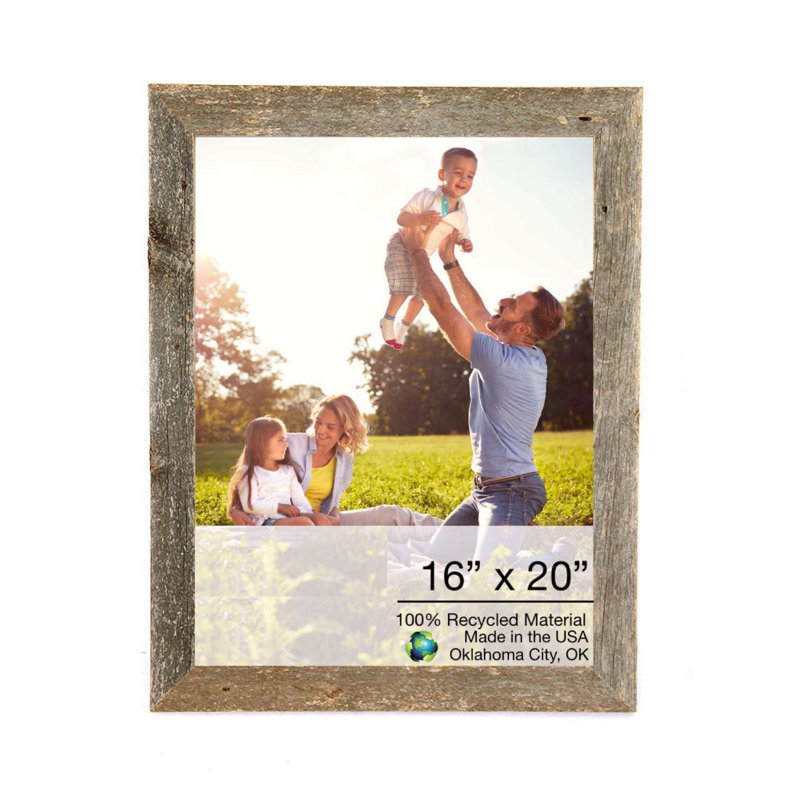 Cadre photo simple Bianca-Maria, Gris, 16 po x 20 po